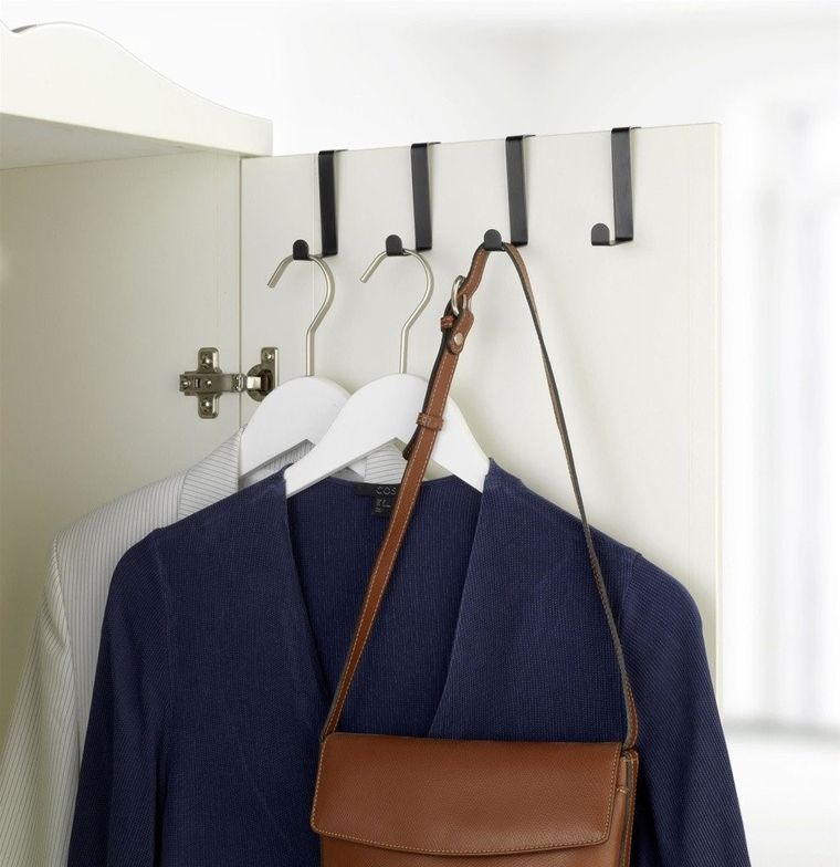 Haczyki na drzwi, 4 szt., metalowe