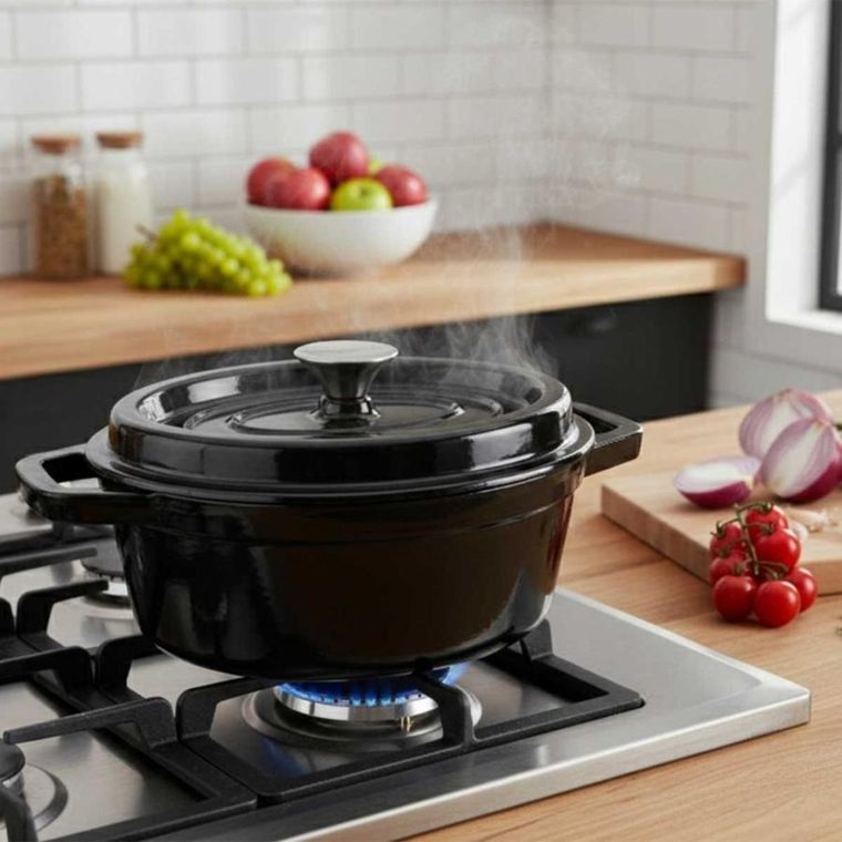 Hage, emaliowana brytfanna żeliwna, forma do chleba, czarna, 2,85l