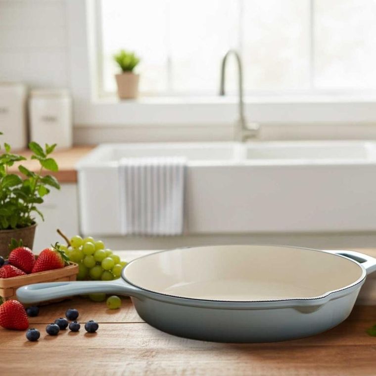 Hage, emaliowana patelnia, żeliwna, sea salt, 26 cm