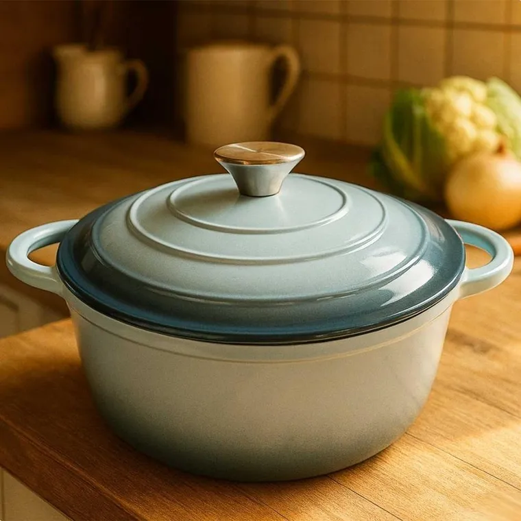 Hage, emaliowany garnek, żeliwny, sea salt, 22 cm, 3l