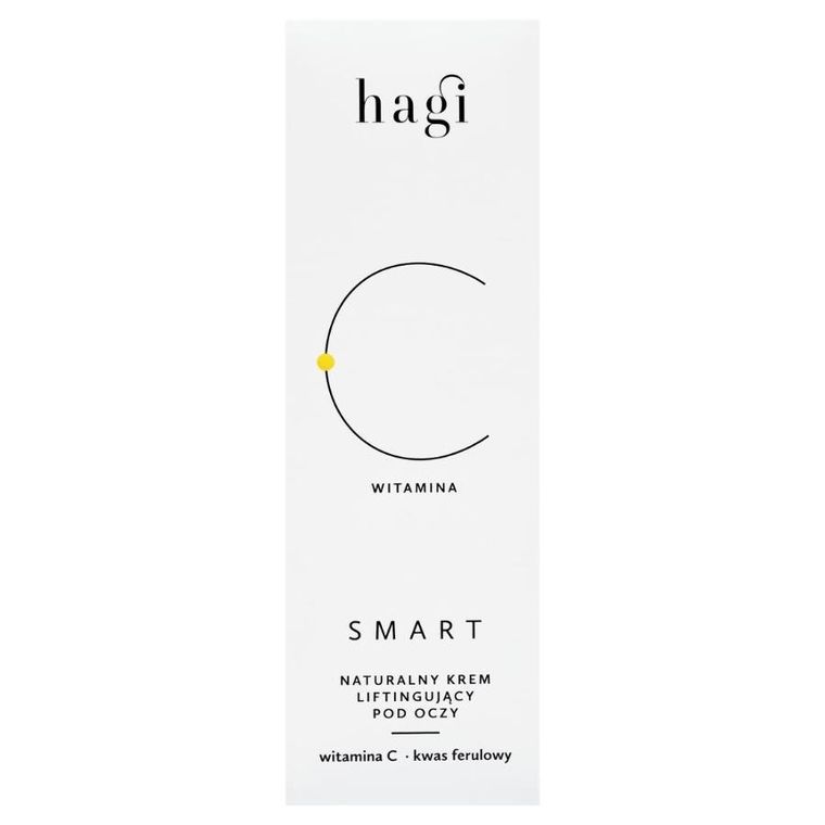 Hagi, Smart C, naturalny krem liftingujący pod oczy kwasem ferulowym i wiatminą C, 15 ml