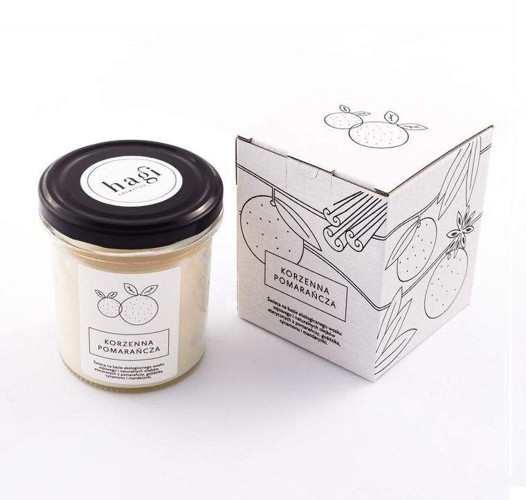 Hagi, świeca, korzenna pomarańcza, 230g