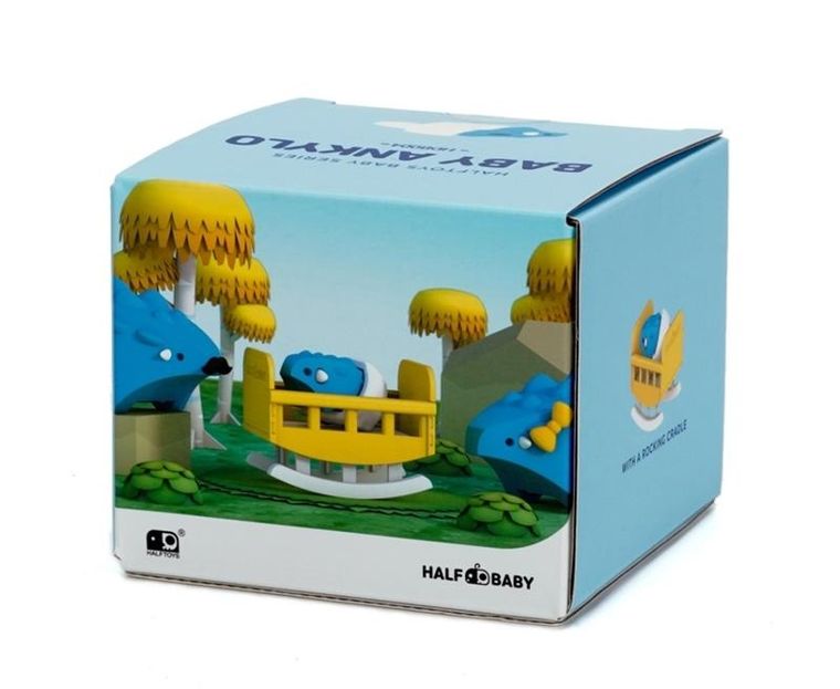 HalfToys, magnetyczna figurka do składania, Dinozaur Ankylozaur Baby, 5 elementów