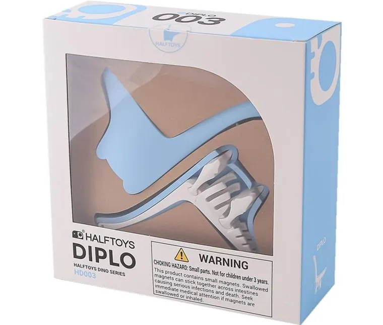 HalfToys, magnetyczna figurka do składania z makietą, Dinozaur Diplodok, 5 elementów