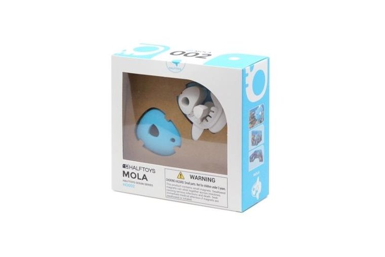 HalfToys, magnetyczna figurka do składania z makietą, Ryba Samogłów, 5 elementów