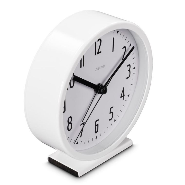 Hama, budzik, skye, 11,3 cm, biały