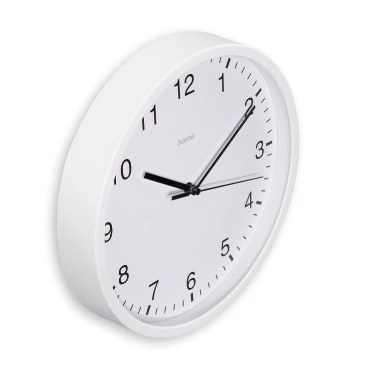 Hama, Elba, zegar ścienny, biały