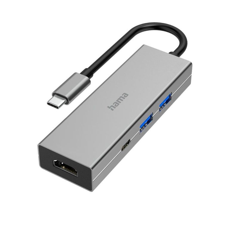 Hama, hub USB-C, multiport, 4 porty, USB-A, USB-C, HDMI