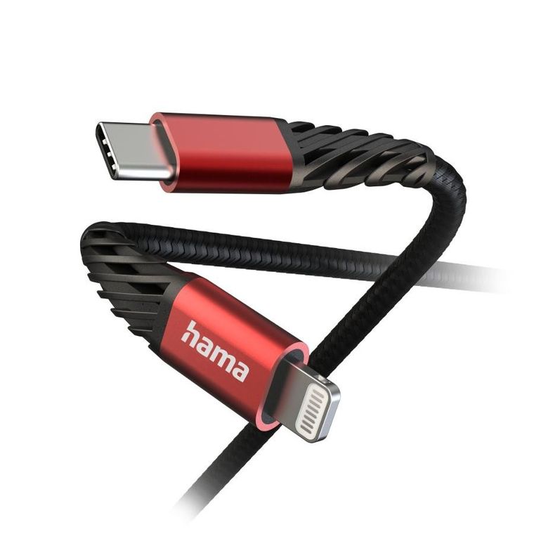 Hama, kabel ładujący/data, extreme, USB-c - lightning(c94), 1.5m