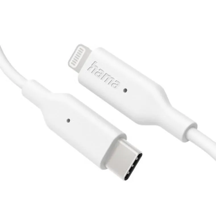 Hama, kabel ładujący/data lightning/typ-c mfi. 1.0m, biały