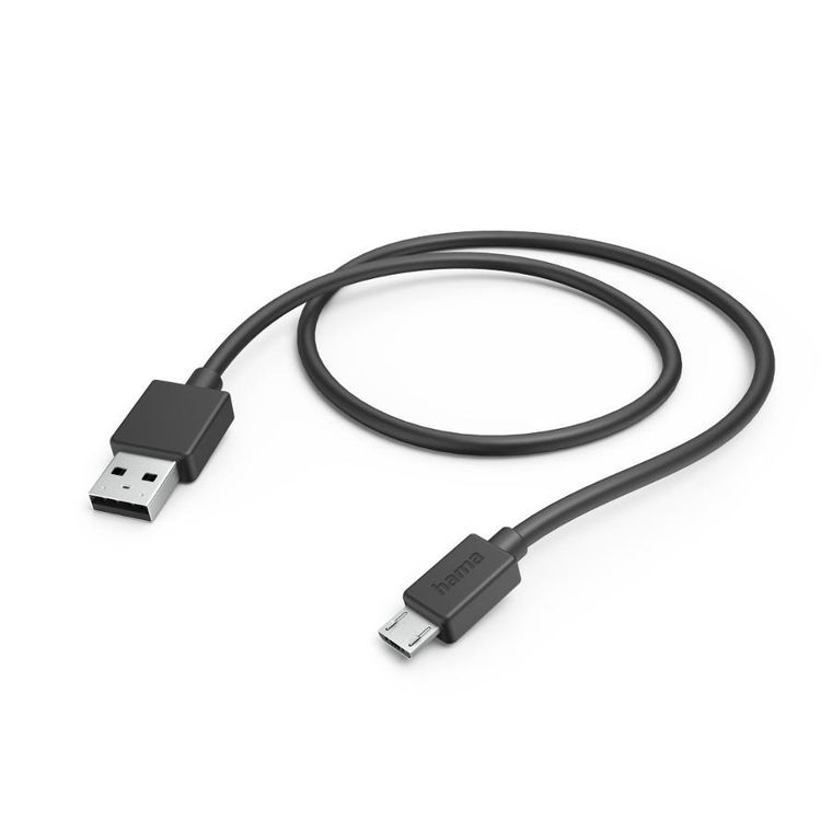 Hama, kabel ładujący/data micro USB 1,0m czarny