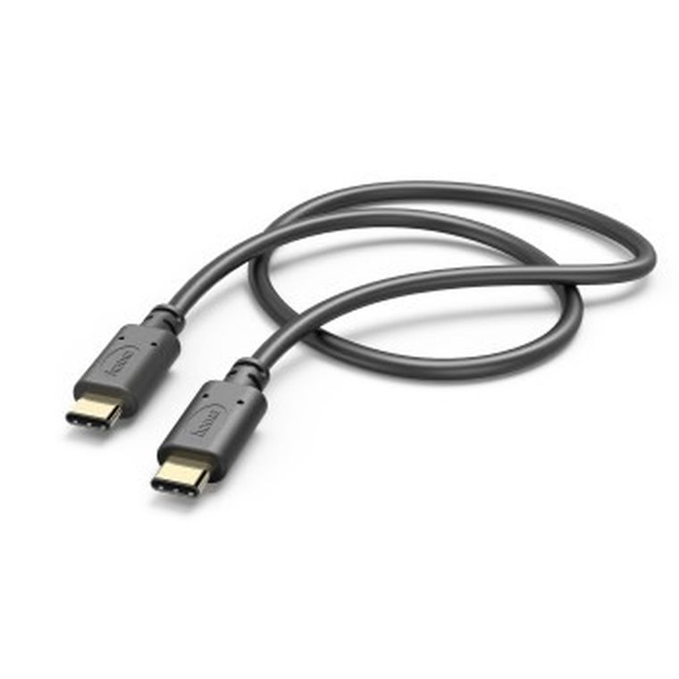 Hama, kabel ładujący/data USB typ-c/typ-c 1.5m, czarny