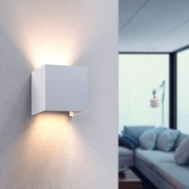 Hama, kinkiet wifi kwadratowy, 10 cm, ip 44 do wnętrz i na zewnątrz, biały