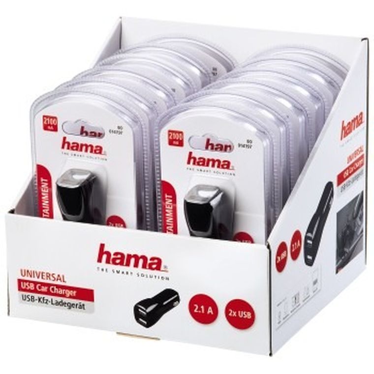 Hama, ładowarka samochodowa USB 21a