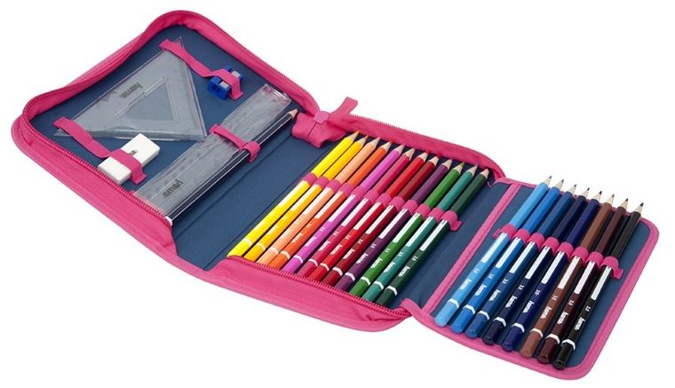 Hama, piórnik z wyposażeniem, Jeans Girl