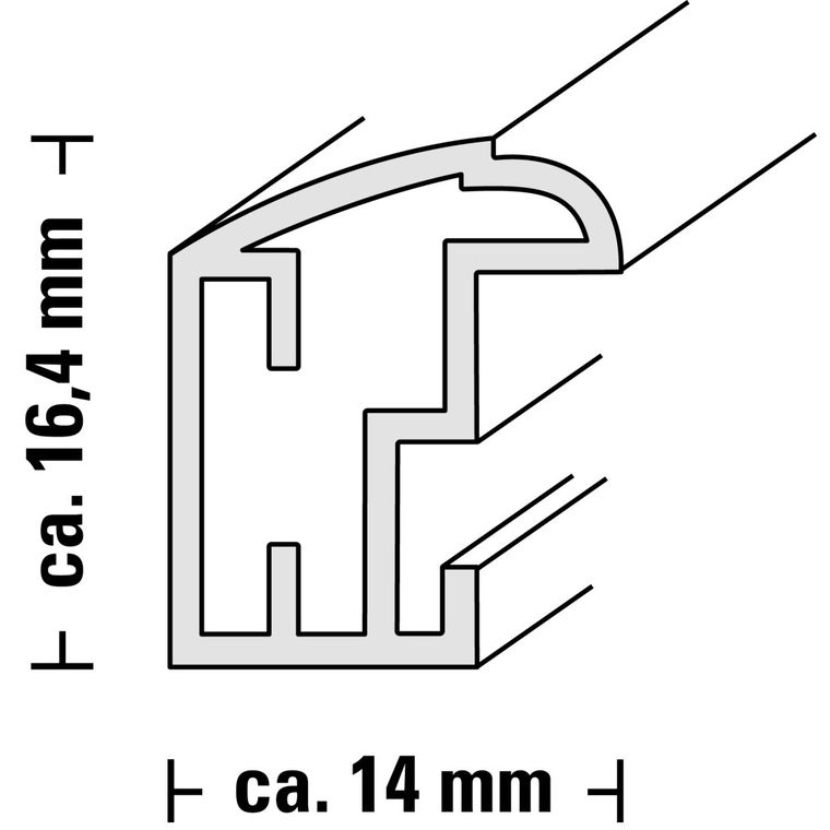 Hama, Saragossa, ramka, 20-30 cm, złota