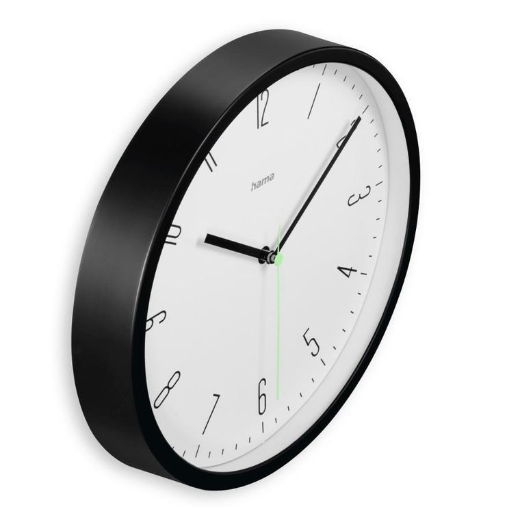 Hama, zegar ścienny, caprri, 25 cm, czarny