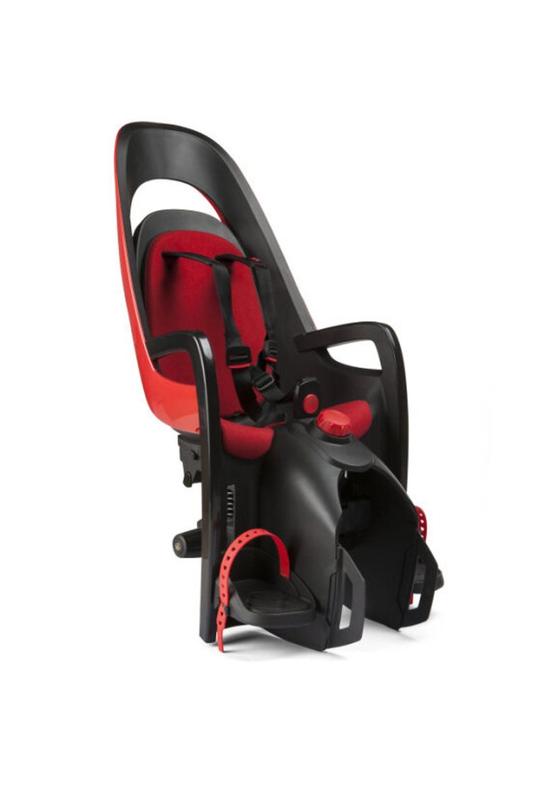 Hamax, Caress, fotelik rowerowy montowany na bagażniku, dark grey/red