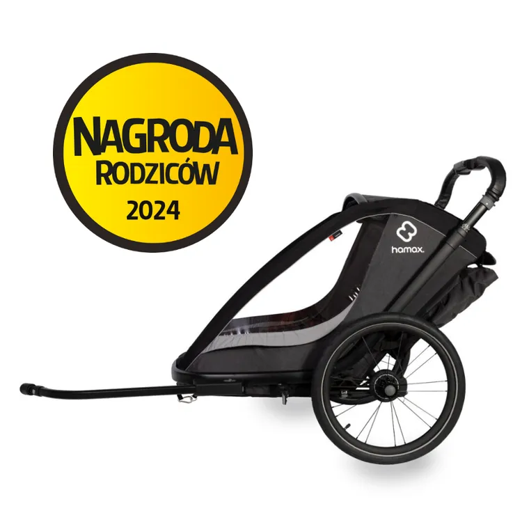 Hamax, Cocoon One, przyczepka rowerowa, grey/black