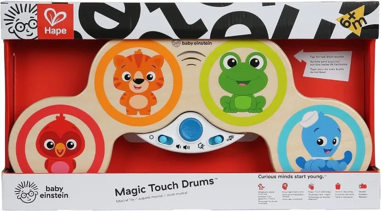 Hape, Baby Einstein, Magiczne dotykowe bębenki, zabawka muzyczna
