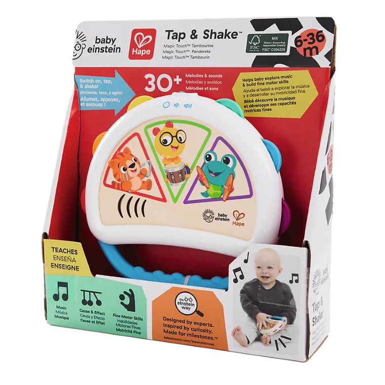 Hape, Baby Einstein, Magiczny Dotykowy Tamburyn, zabawka muzyczna
