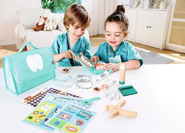 Hape, Zestaw Małego Dentysty, zestaw kreatywny