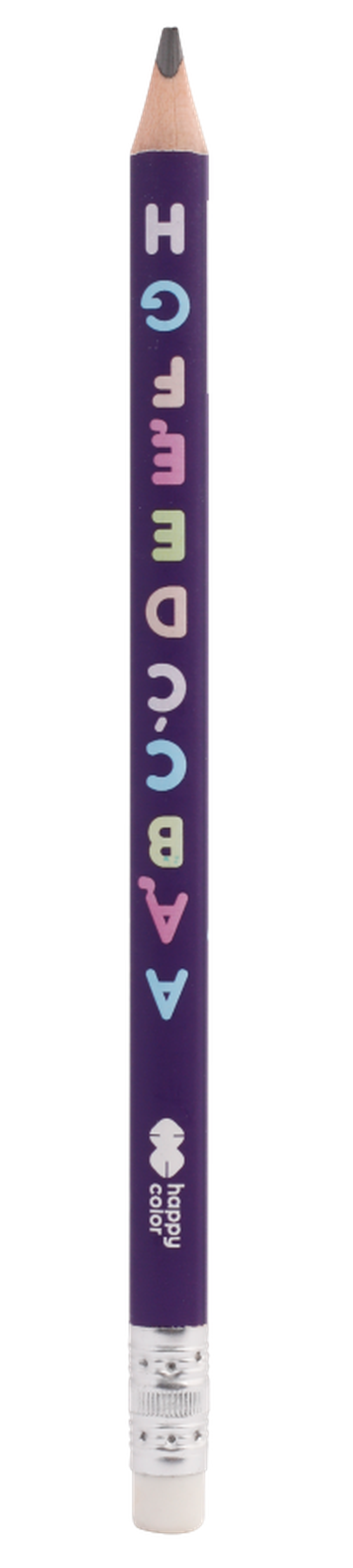 Happy Color, Abecadło, ołówek do nauki pisania, jumbo, trójkątny, 2B, 1 szt.