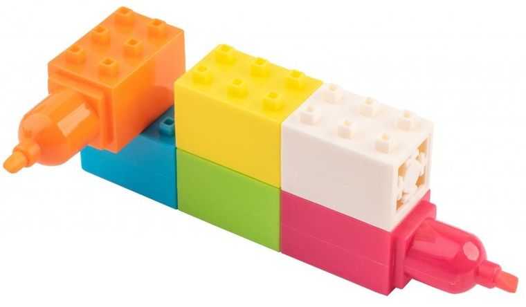 Happy Color, Blocks, zakreślacze, Fluo, 5 kolorów