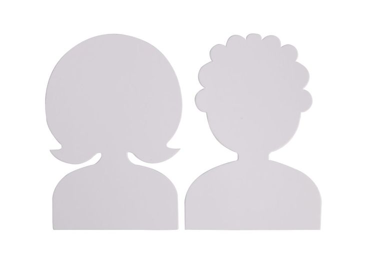 Happy Color, kształty kartonowe, Face Boy&Girl, 20 cm, 10 szt.