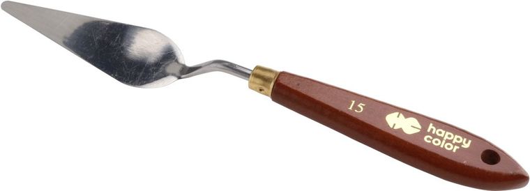 Happy Color, szpachelka malarska nr 15, uchwyt drewno bukowe