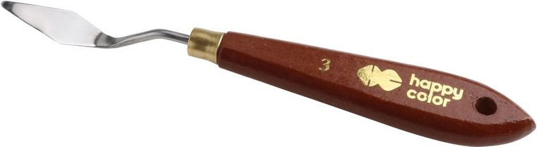 Happy Color, szpachelka malarska nr 3, uchwyt drewno bukowe