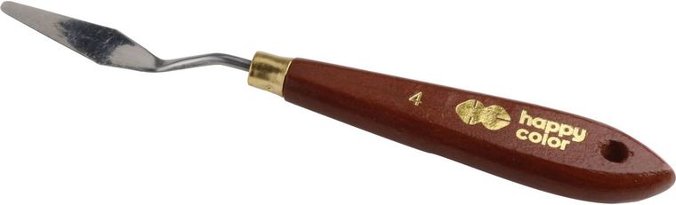 Happy Color, szpachelka malarska nr 4, uchwyt drewno bukowe