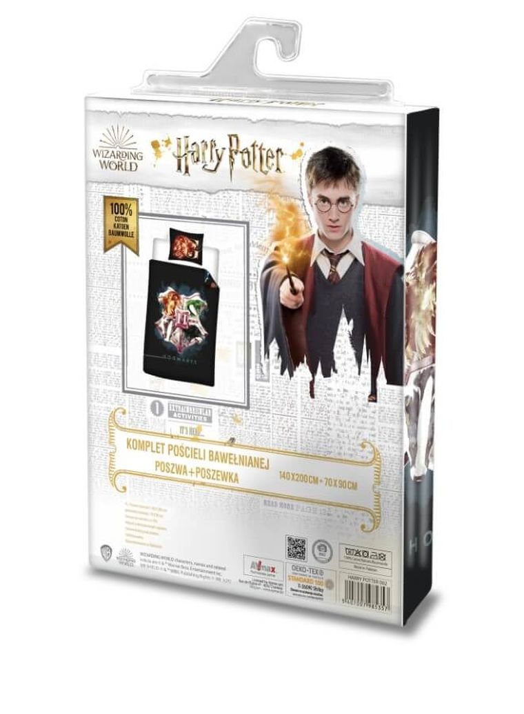 Harry Potter, Hogwarts, 2-częściowy komplet pościeli, 140-200 cm