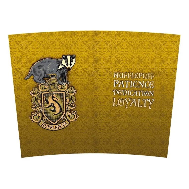 Harry Potter, kubek podróżny, Hufflepuff, złoty