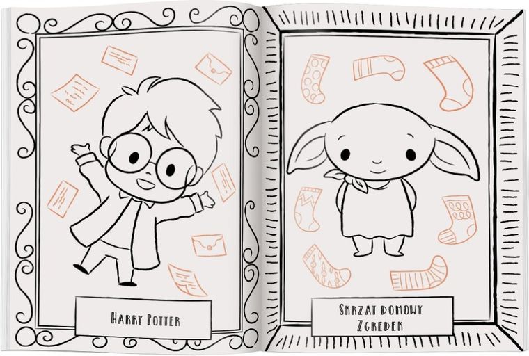 Harry Potter. Postacie i stworzenia. Kolorowanka