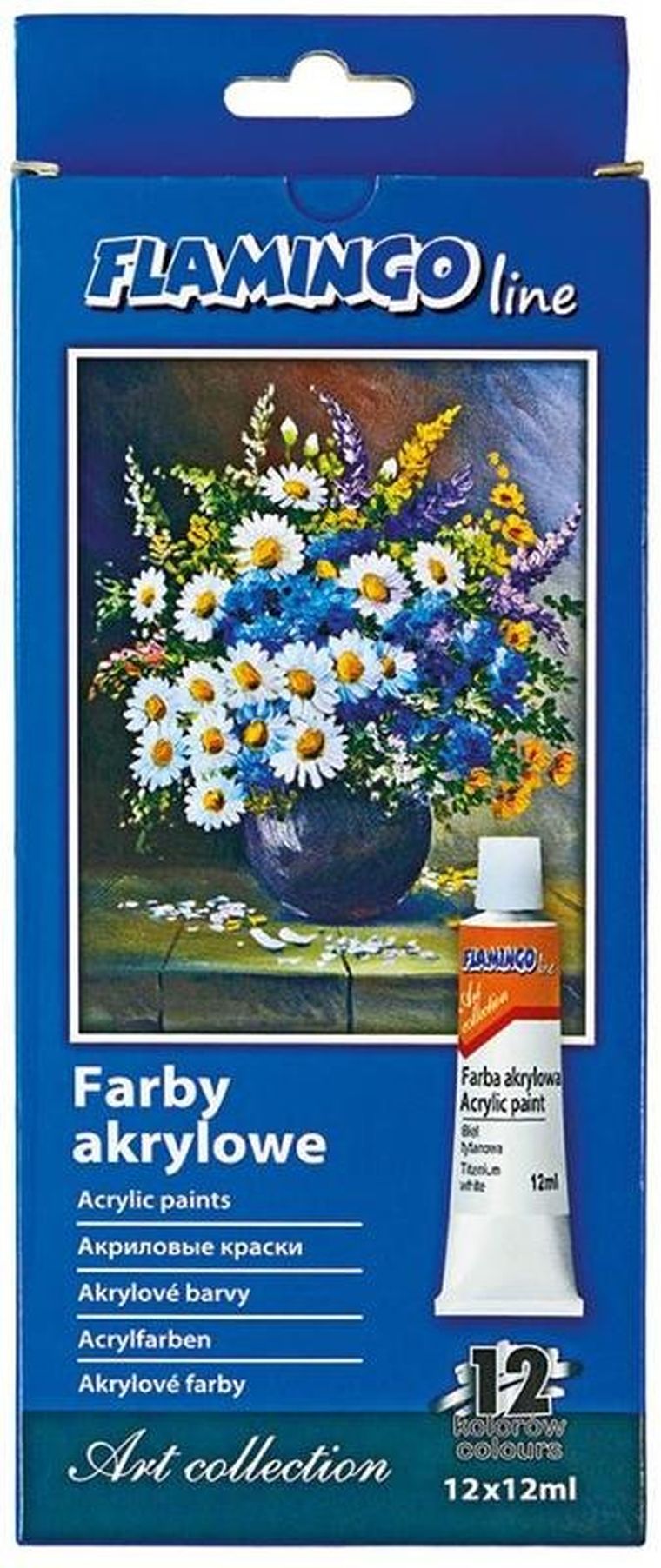 Hasta, Art Collection, Flamingo Line, farby akrylowe w tubie, 12 kolorów