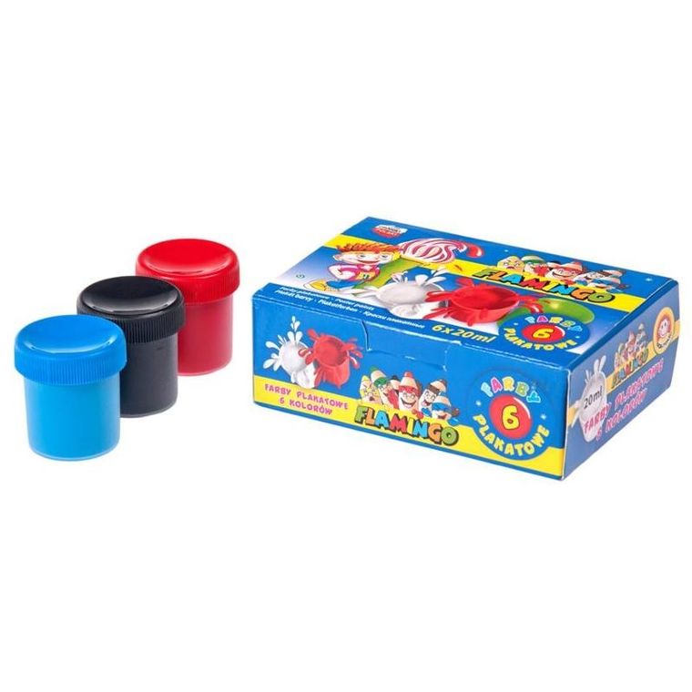 Hasta, Flamingo, farby plakatowe, 6 kolorów, 20 ml