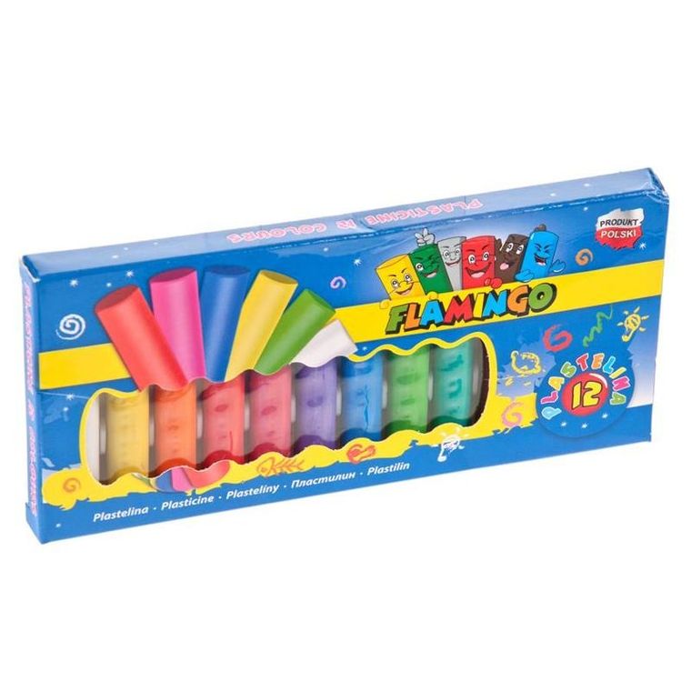 Hasta, Flamingo, plastelina, 12 kolorów