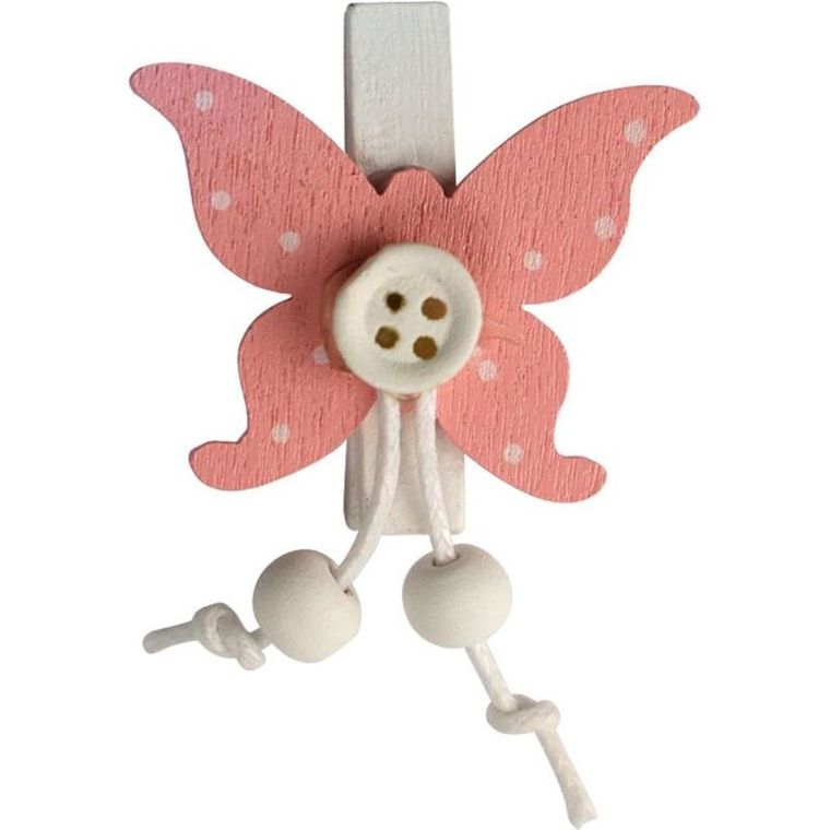 Hasta, klamerki drewniane, motyle, 3 szt.