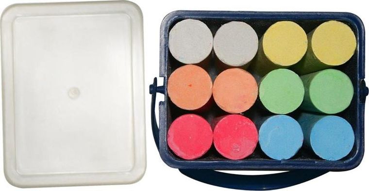 Hasta, kreda do pisania po chodniku, 6 kolorów, 12 szt.