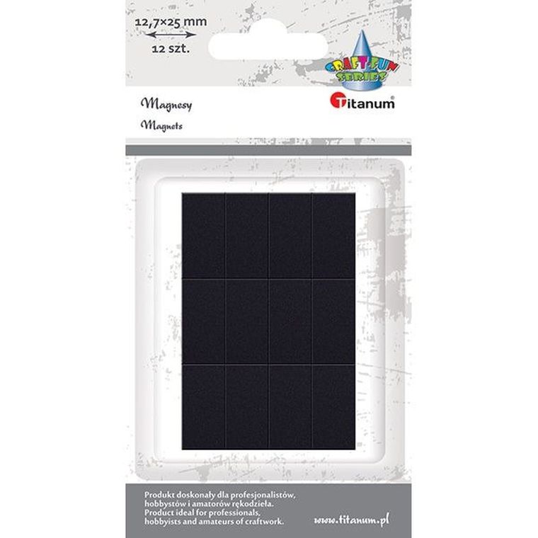 Hasta, magnesy samoprzylepne, 12,7-25mm, 12 szt.