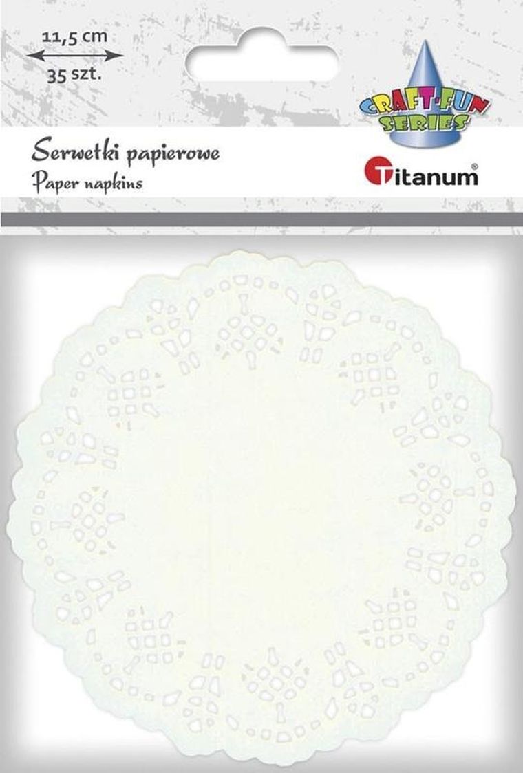 Hasta, serwetki papierowe, ażurowe, 115 mm, białe, 35 szt.