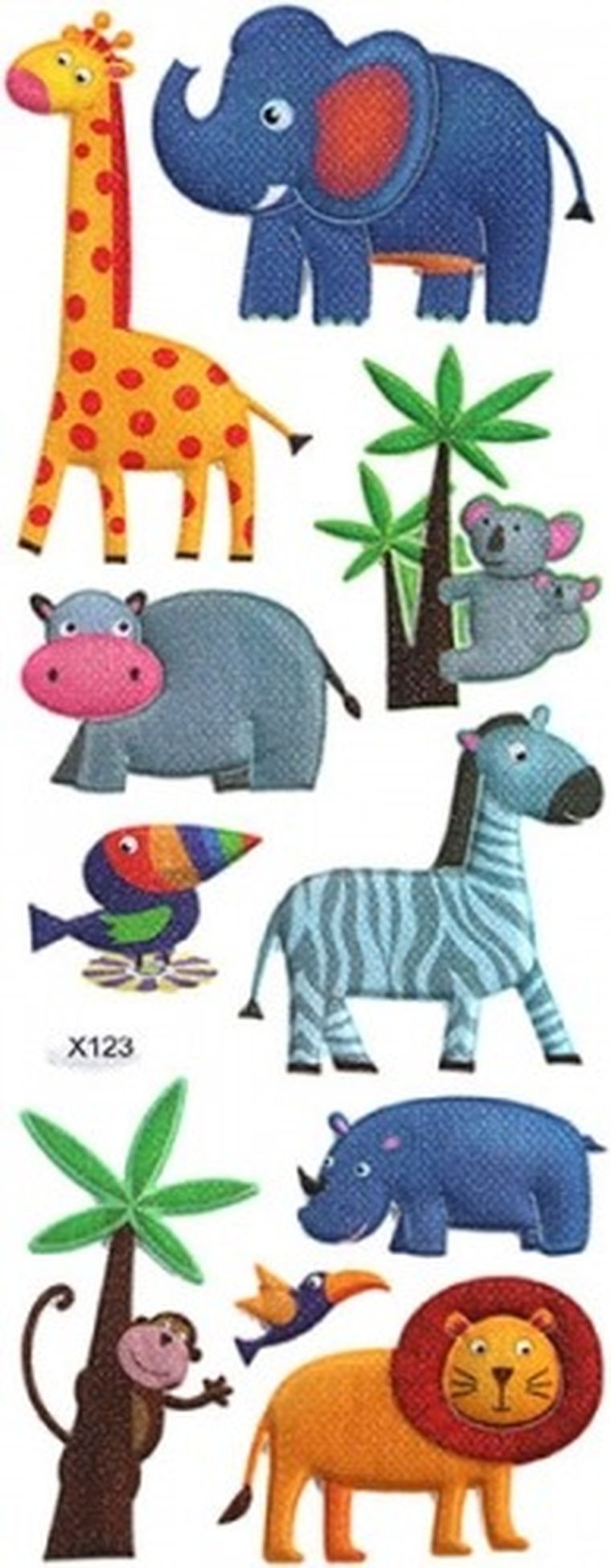 Hasta, Titanum Craft-fun Series, naklejki miękkie, wypukłe safari