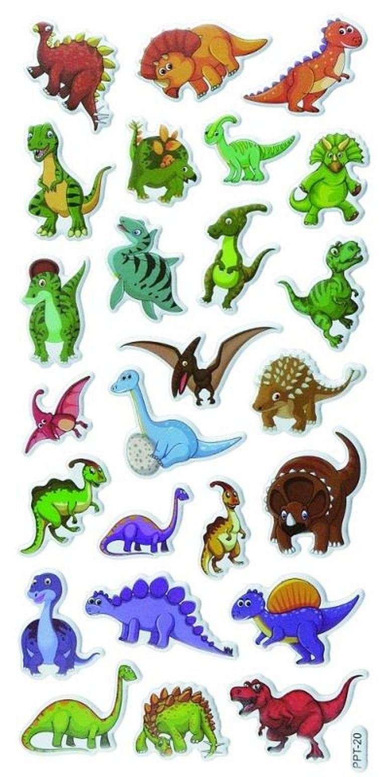 Hasta, Titanum Craft-fun Series, naklejki wypukłe, dinozaury