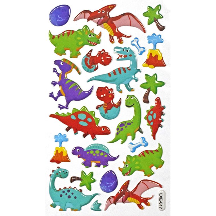 Hasta, Titanum Craft-fun Series, naklejki wypukłe, dinozaury