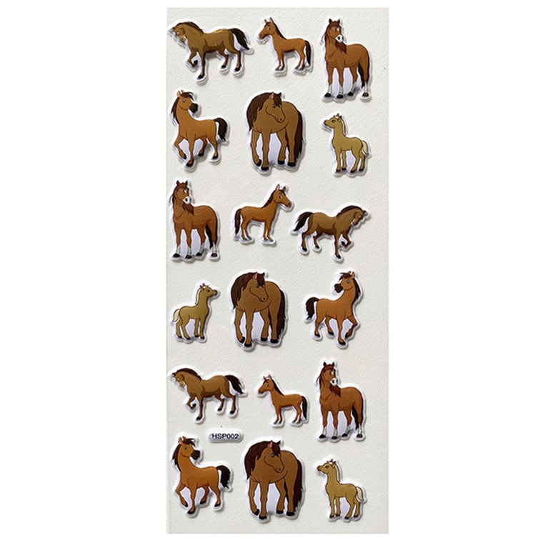 Hasta, Titanum Craft-fun Series, naklejki wypukłe, konie kreskówkowe