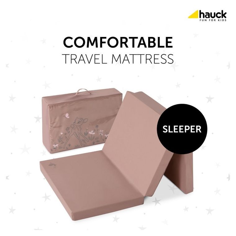 Hauck, Bambi, Sleeper, materac 2w1, Rose, 60-120 cm