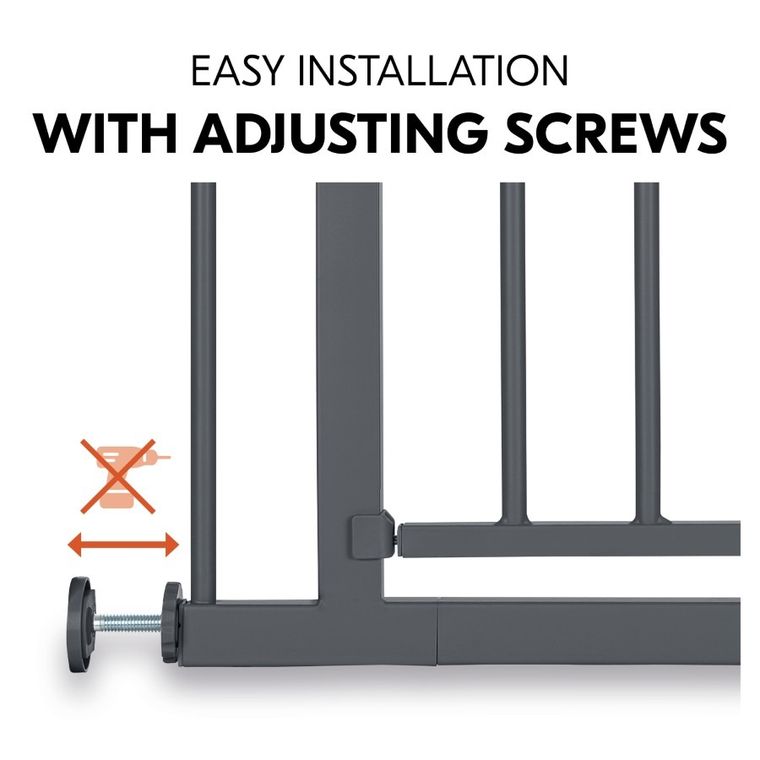 Hauck, Open N Stop 2, bramka zabezpieczająca, dark grey