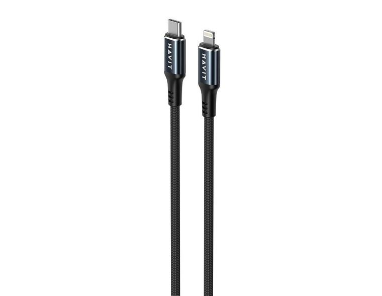 Havit, kabel do ladowania, USB-C, czarny
