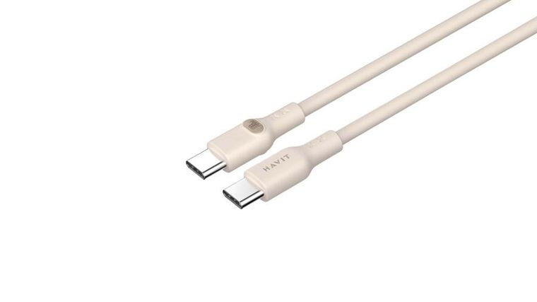 Havit, kabel do ładowania,USB-C, beżowy, 2m